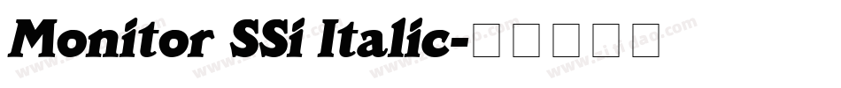 Monitor SSi Italic字体转换